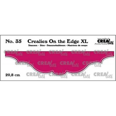 Crealies On the Edge XL Die - Geschwungener Rand mit Punkten Innen und Außen